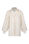 Barnes Linen Shirt / Lila Stripes