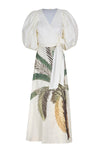 Ermita Linen Maxi Dress / Ivory Palms