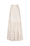 Julieta Linen Maxi Skirt / Lila Stripes