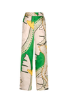 Santo Tomas Silk Jacquard Pants / Green