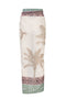 De La Falaise Cotton-Silk Sarong / Beige Palms