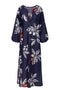 San Marco Cotton-Silk Midi Dress / Dark Blue