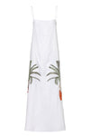 Copa del Sol Linen Maxi Dress Embroidered / Ivory Palms