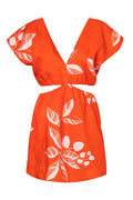 Quinto Sol Linen Mini Dress / Orange Chontaduro