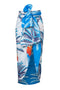 Capurgana Linen Midi Skirt / Turquoise Palms