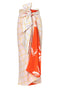 Loulou Linen Skirt / Orange Chontaduro - Yellow Squares