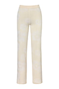 Alba Knit Cotton Jacquard Pants / Ivory Maxi Flowers