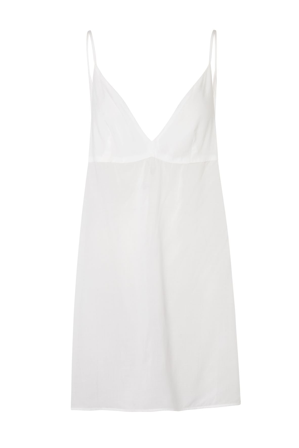 White cotton slip for under fashion dress