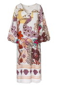 San Marco Linen Embroidered Tunic Dress / White Enchanted Garden