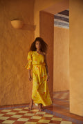 Buenaventura Cotton Midi Dress / Yellow Chontaduro
