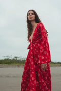 Pacifico Silk Maxi Dress / Red Chontaduro