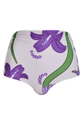 Victoria Vintage Embroidered Bottom / Beige Violet Flowers