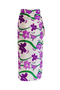 Mapara Silk Wrap Skirt / Violet Flowers