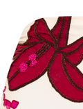 Victoria Vintage Embroidered Bottom / Beige Fuchsia Flowers