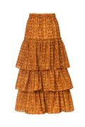 Tigre del Mar Cotton-Silk Skirt / Mustard Arabesque