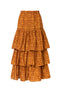Tigre del Mar Cotton-Silk Skirt / Mustard Arabesque
