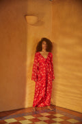 Pacifico Silk Maxi Dress / Red Chontaduro